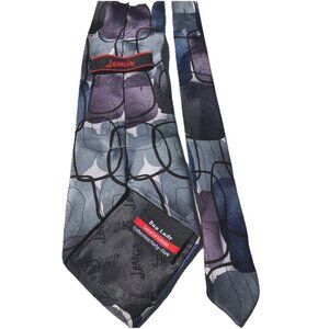 Vtg Jerry Garcia Grateful Dead Silk Bag Lady Geo Tie Limited Ed Artist 75 Purple